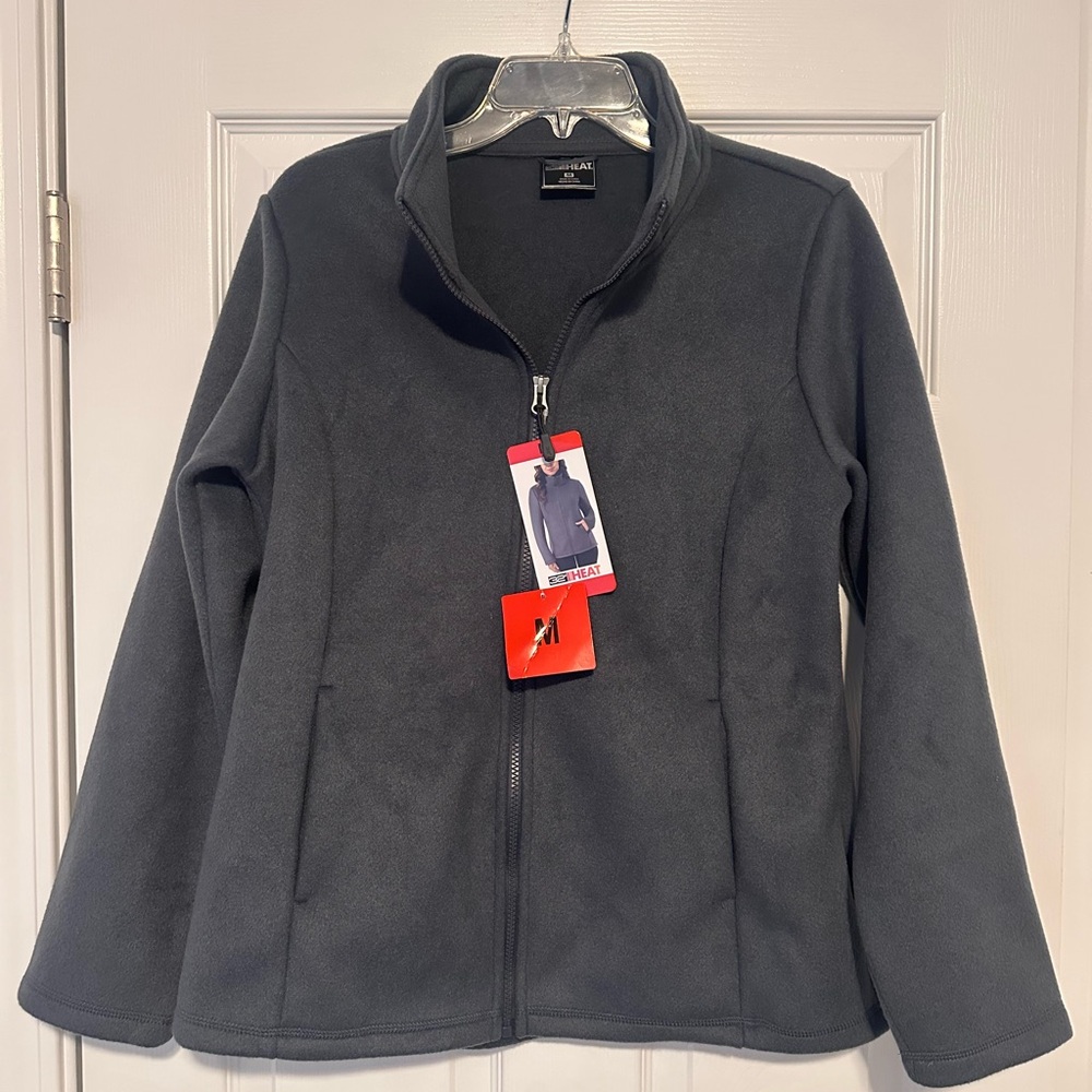 32 Degrees Women's Charcoal Gray Full-Zip Fleece Jacket - Dark Gray